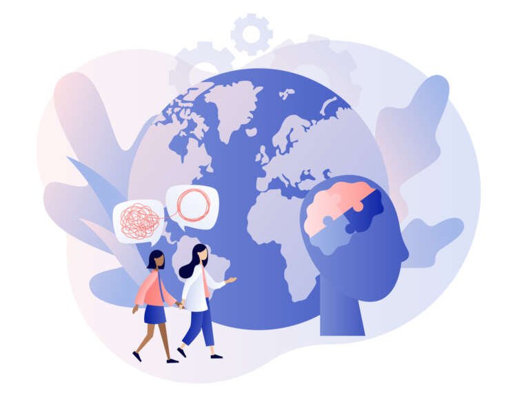 Illustration depicting mental health awareness during World Well-being Week - Global Banking & Finance Review