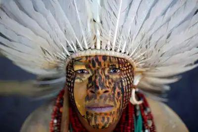 Image for Firing arrows, indigenous people in Brazil protest bill curtailing land rights