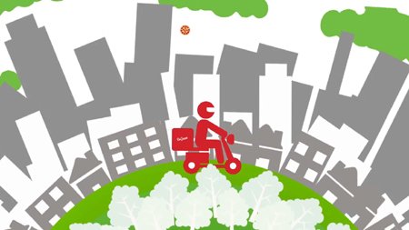 Delivery rider using cashless payment solution at DaGrasso Pizza - Global Banking & Finance Review