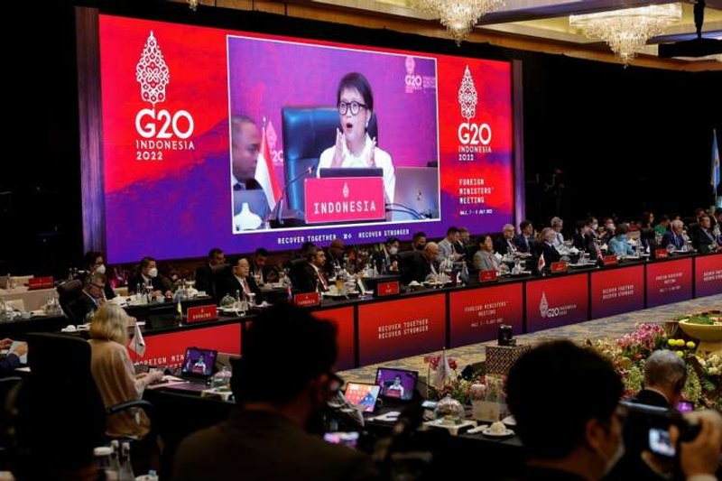 Image for War dominates G20 meeting as Russia chides West’s ‘frenzied’ criticism