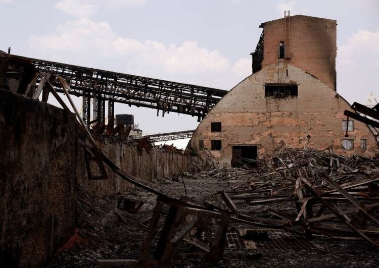 View of the damaged Nika-Tera grain terminal amid Ukraine-Russia conflict - Global Banking & Finance Review