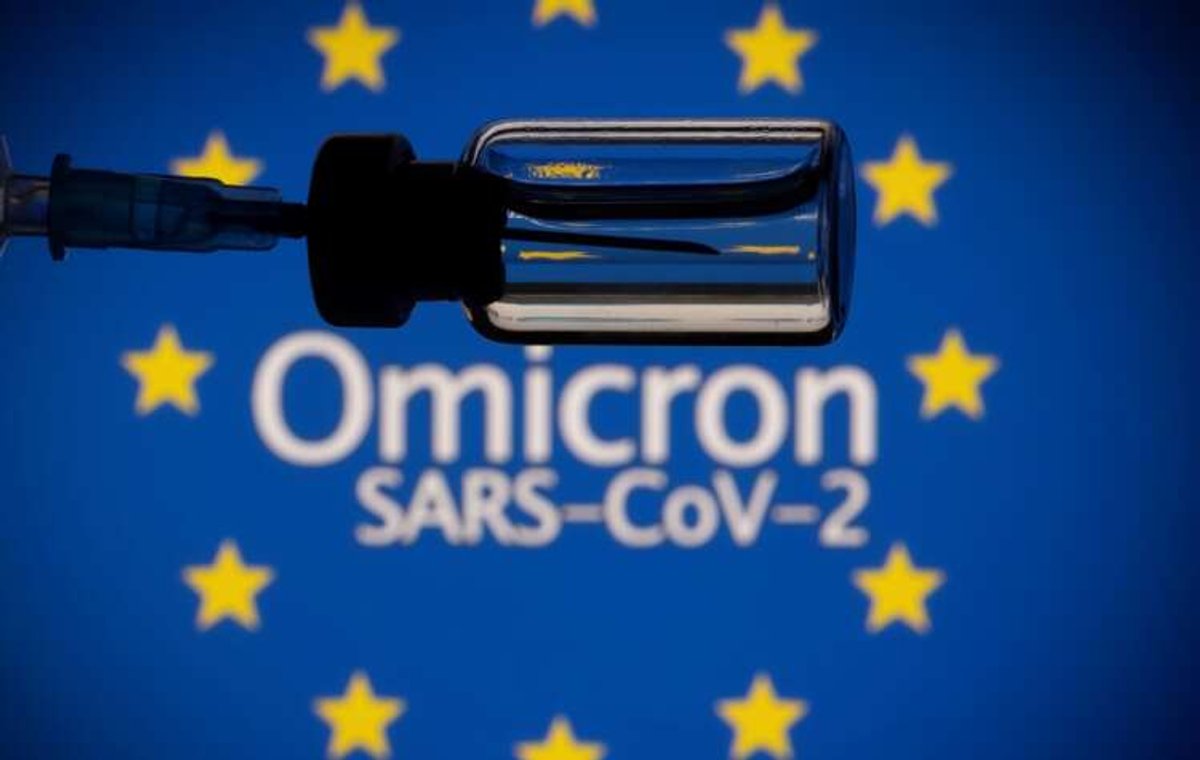 Illustration of a vial and syringe with EU flag, highlighting Omicron COVID variants - Global Banking & Finance Review
