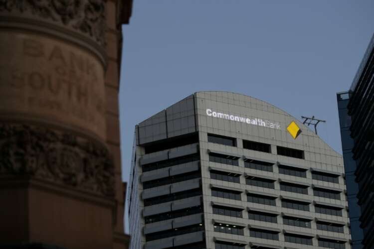Commonwealth Bank of Australia logo with financial growth charts - Global Banking & Finance Review
