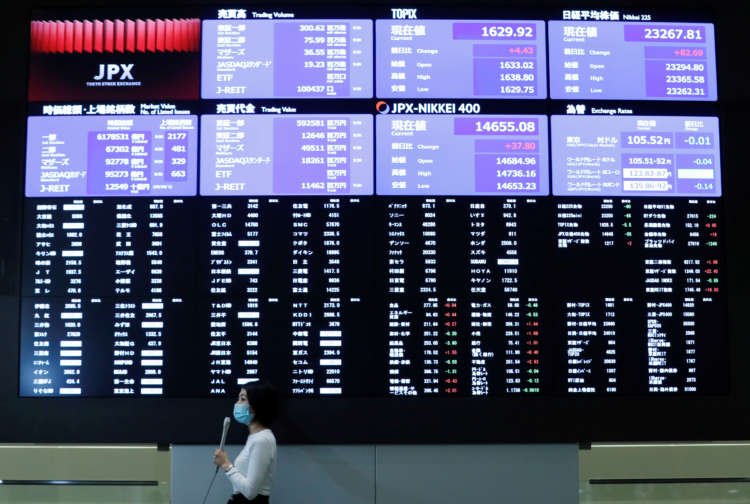 Image for Asian shares near 1-1/2 week highs, Bitcoin recoups losses