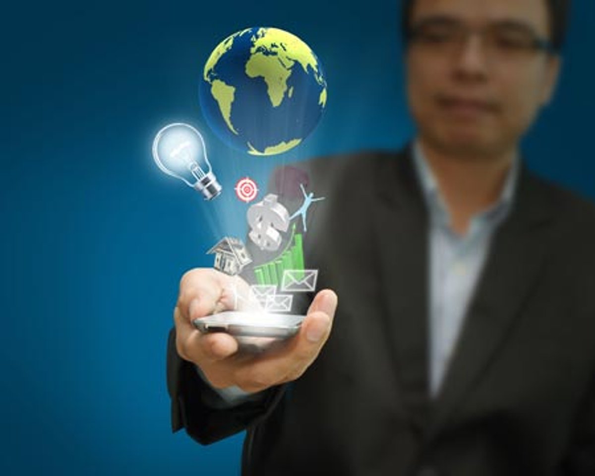 Touchscreen mobile phone showcasing fintech app, symbolizing MyFirmsApp™ growth ambitions - Global Banking & Finance Review