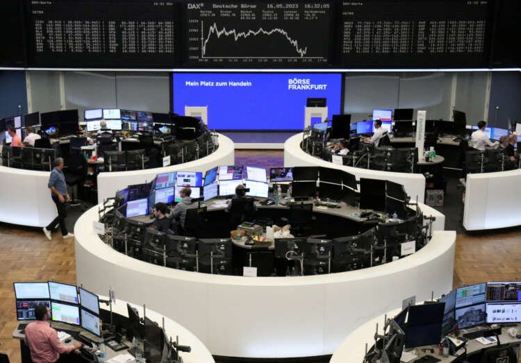 Image for European shares weighed by US debt ceiling concerns, slide in financials