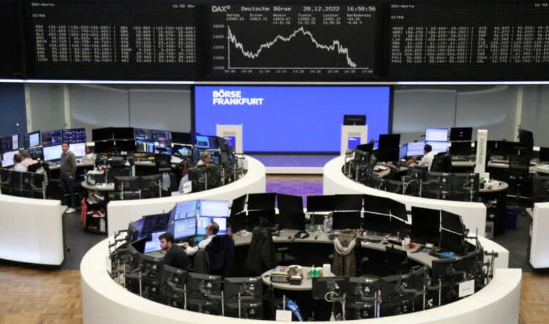 Image for European shares fall, record worst year since 2018