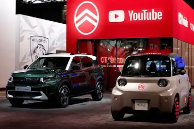 Image for European car sales flat in October, EVs gain ground, ACEA says