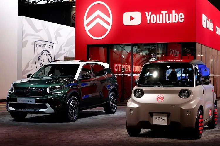 Image for European car sales flat in October, EVs gain ground, ACEA says