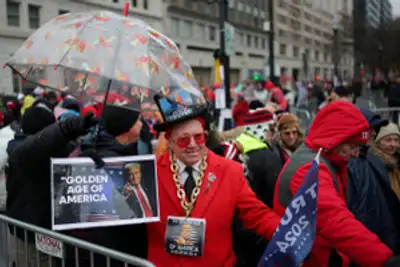 Image for 'We're back. I'm excited': Portraits of the crowd at Trump's inauguration