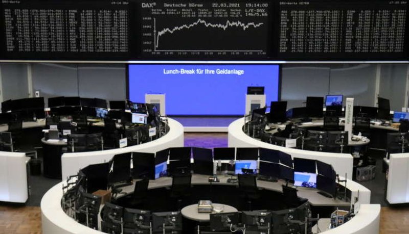 Image for European stocks slip as new lockdowns overshadow strong business activity
