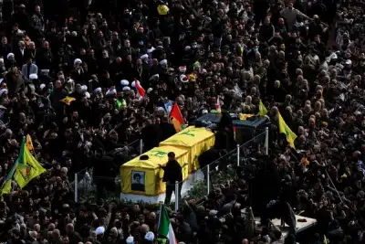 Image for Massive crowds mourn Hezbollah's slain leader Nasrallah