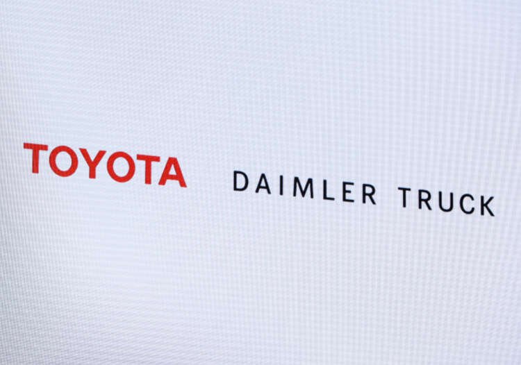 Toyota and Daimler logos representing their Japan truck operations merger - Global Banking & Finance Review