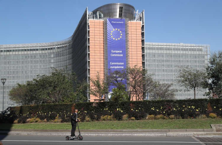 European Commission’s headquarters are pictured ahead of president-designate Ursula von der Leyen news conference in Brussels
