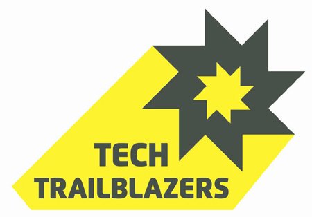 Tech Trailblazers Awards logo in yellow, symbolizing innovation in tech startups - Global Banking & Finance Review