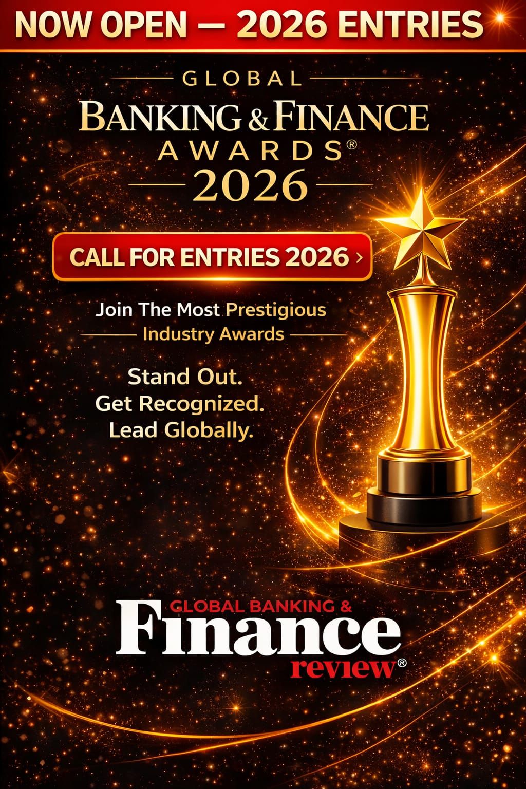 Global Banking & Finance Awards 2026 — Now Open for Entries