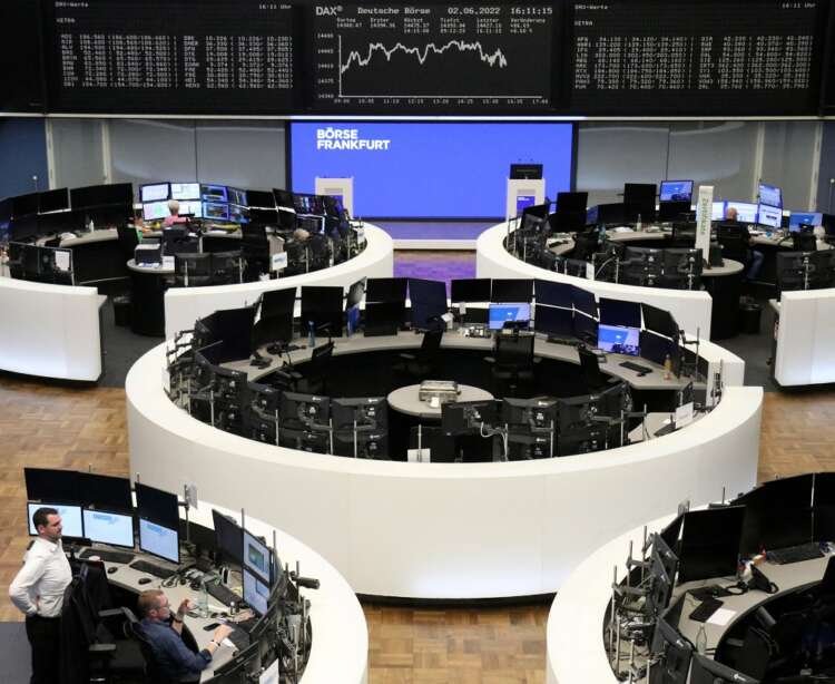 Image for Tech leads Europe shares lower on tighter monetary policy fears