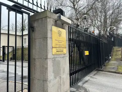 Image for Swedish police arrest man trying to force his way into Russian embassy in Stockholm
