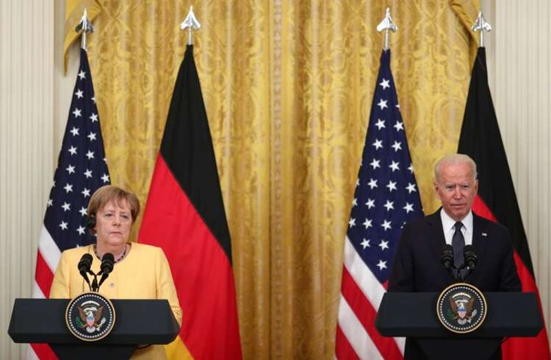 Image for Biden, Merkel fail to resolve differences about Nord Stream 2 gas pipeline