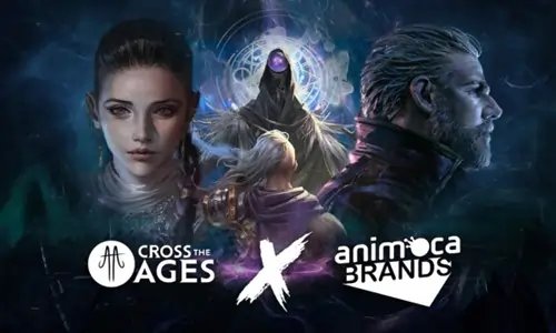 CROSS THE AGES logo with futuristic design representing blockchain gaming - Global Banking & Finance Review