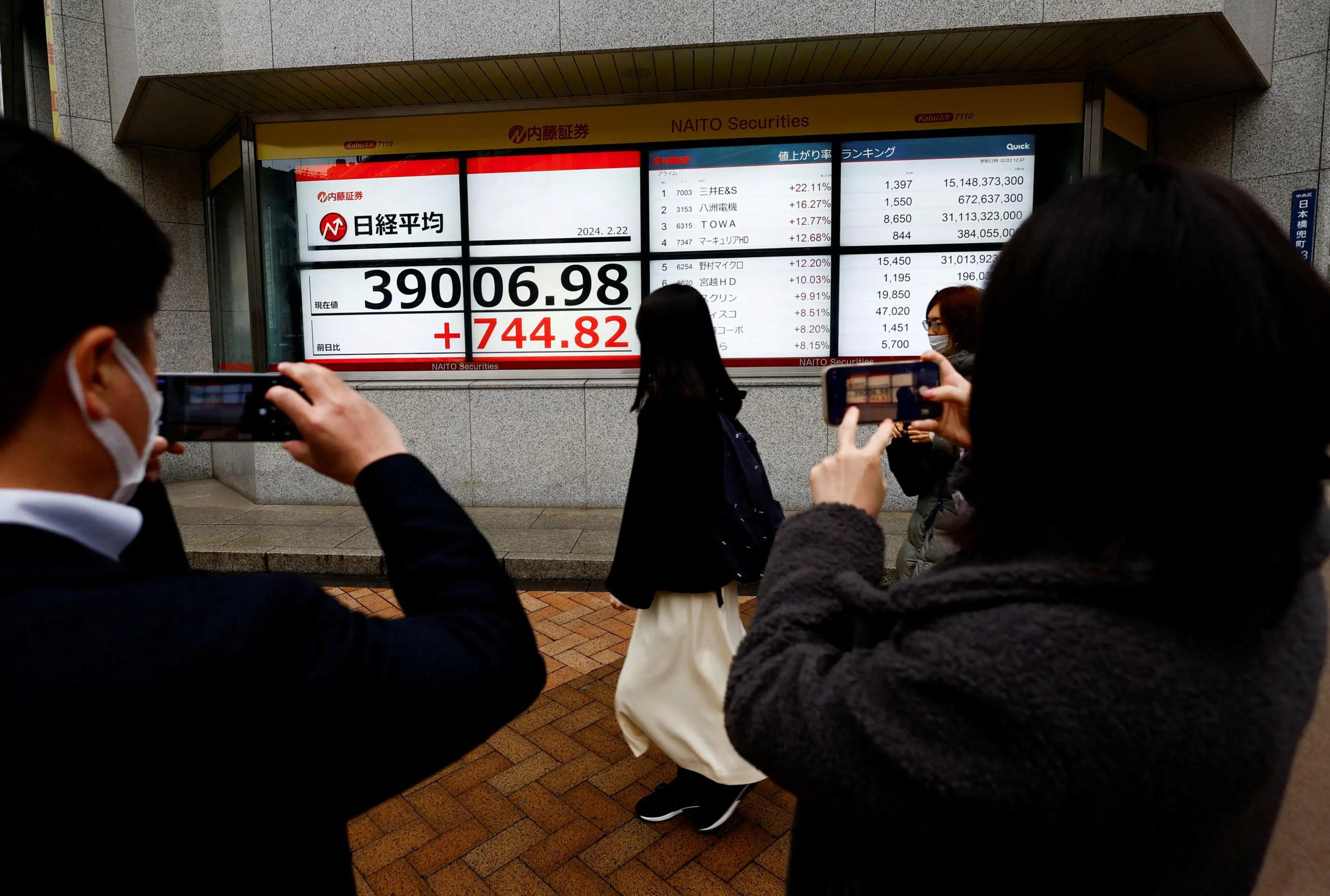 Image for As Nikkei eclipses 34-year record, derivatives signal stall ahead