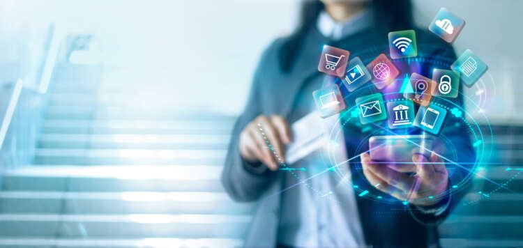 Woman engaging in online banking with smartphone and credit card - Global Banking & Finance Review