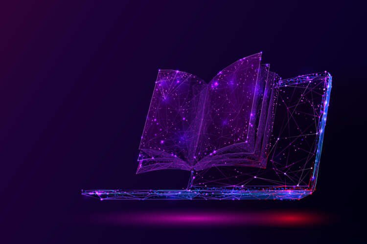 Vector illustration of a laptop and book symbolizing open source security - Global Banking & Finance Review