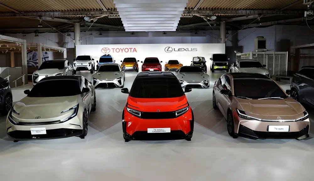 Toyota electric cars on display showcasing the brand's EV strategy - Global Banking & Finance Review