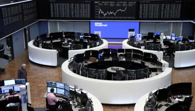 European stocks hover near record high, Cineworld gains