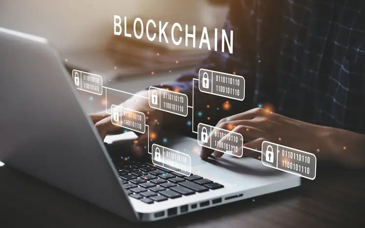 Graphical representation of blockchain technology impacting finance - Global Banking & Finance Review