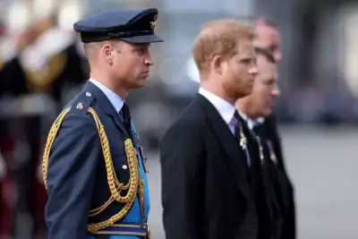 Image for Prince William says walking behind queen’s coffin brought back memories