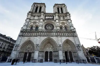 Image for Macron lauds artisans for restoring Notre-Dame Cathedral in Paris