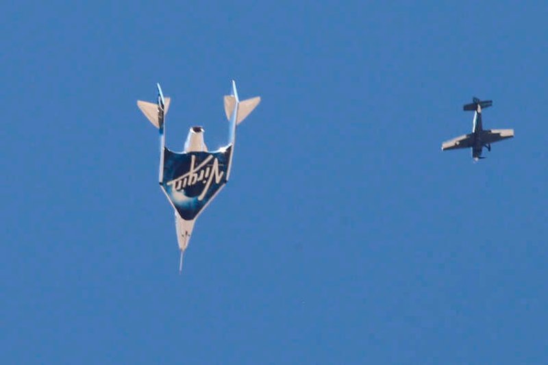 Image for Billionaire Branson soars to space aboard Virgin Galactic flight