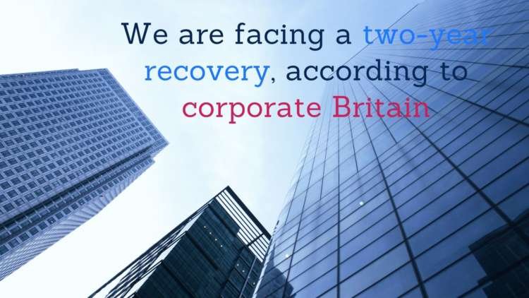 Image for We are facing a two-year recovery, according to corporate Britain