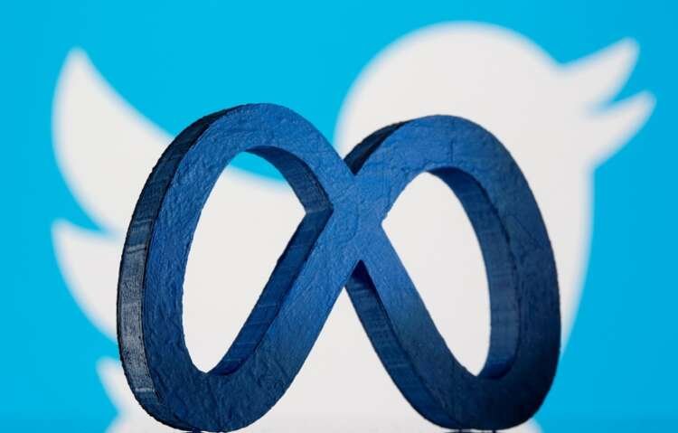 3D printed Meta logo next to Twitter logo, symbolizing social media's role in election misinformation - Global Banking & Finance Review