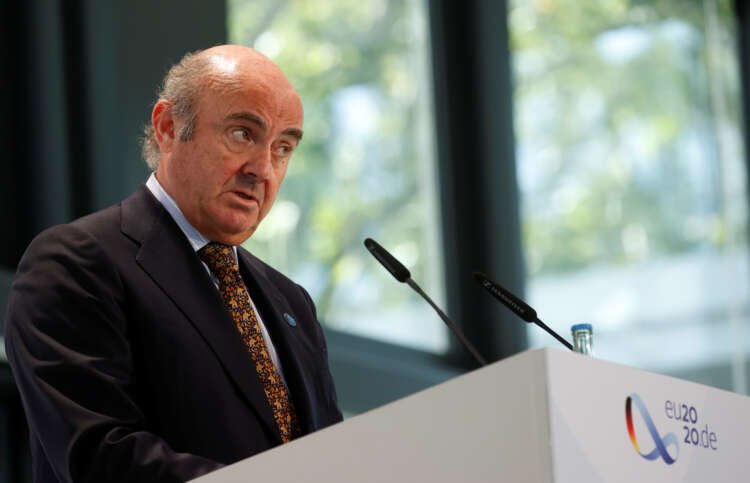 Image for ECB’s de Guindos says ECB could revise upwards economic projections