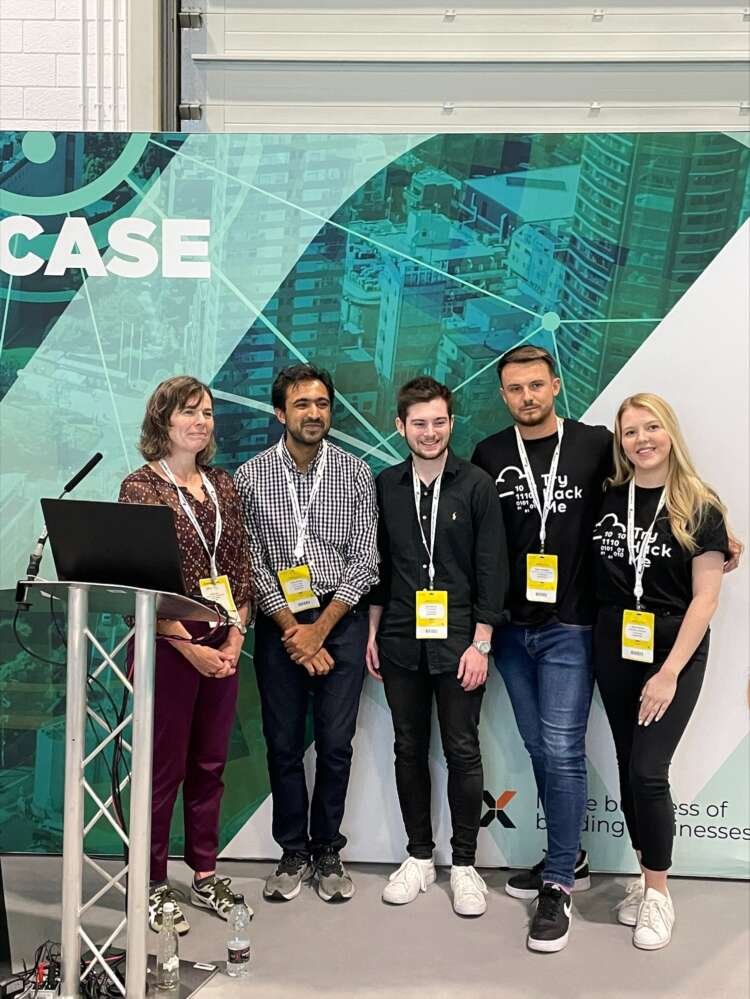 The TryHackMe team with Erika Lewis, Director, Cyber Security and Digital Identity, DCMS