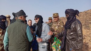 Spanish hostage Gilbert Navarro arriving at Algerian air base after release - Global Banking & Finance Review