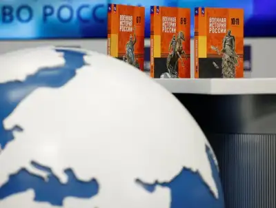 Image for Russia issues school textbook saying it was 'forced' to march into Ukraine