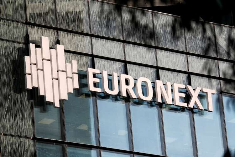 Euronext logo at financial district, representing European stocks amidst volatility - Global Banking & Finance Review