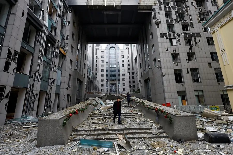 Destruction from Russian airstrike on Ukrainian energy infrastructure - Global Banking & Finance Review