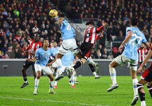 Image for Soccer-Late Norgaard header gives Brentford 2-2 draw with Man City