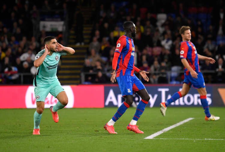 Soccer match moment featuring Brighton's Neal Maupay scoring equalizer against Crystal Palace - Global Banking & Finance Review