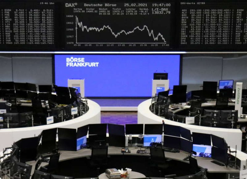 Image for European shares drop as bond rout sparks profit taking
