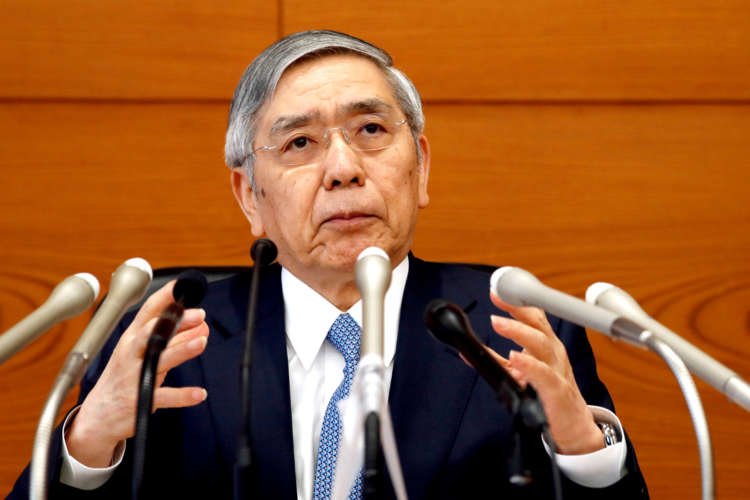 Bank of Japan Governor Haruhiko Kuroda at a press conference discussing stock market optimism - Global Banking & Finance Review