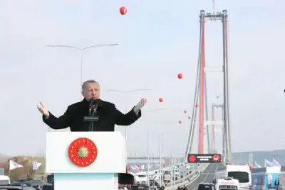 Image for Erdogan opens huge suspension bridge linking Europe and Asia