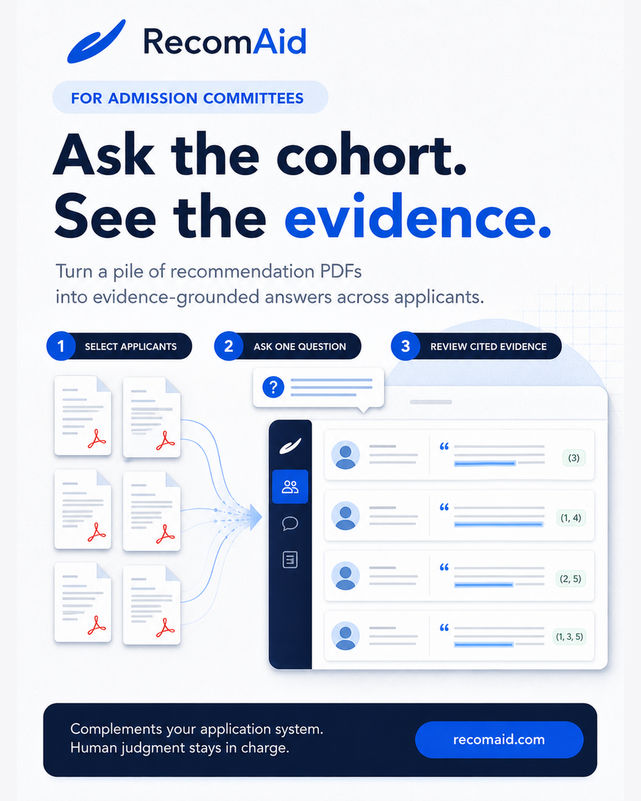 RecomAid's Admissions letter intelligence under development
