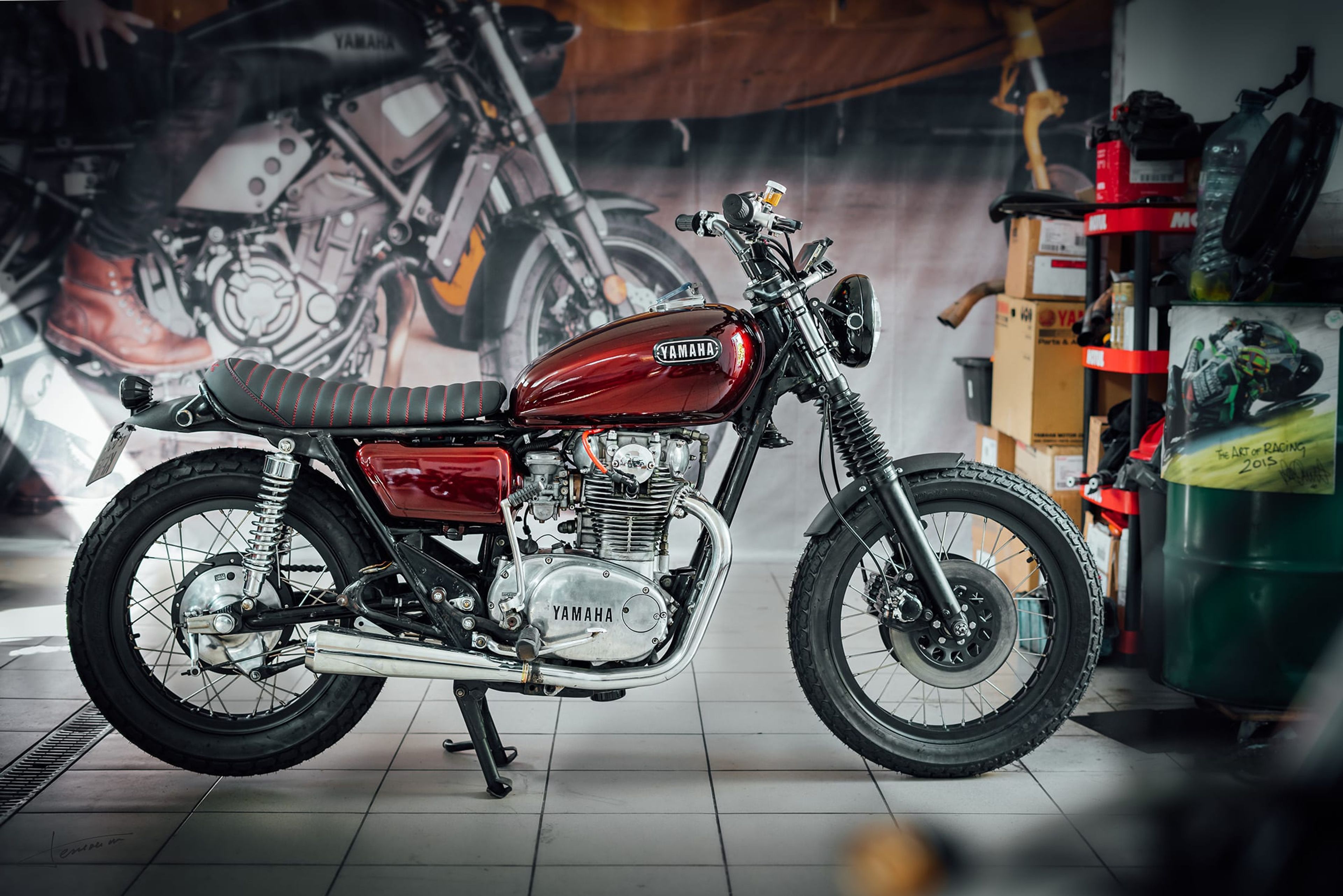 Yamaha XS 650 cafe racer construit de KFR Motors