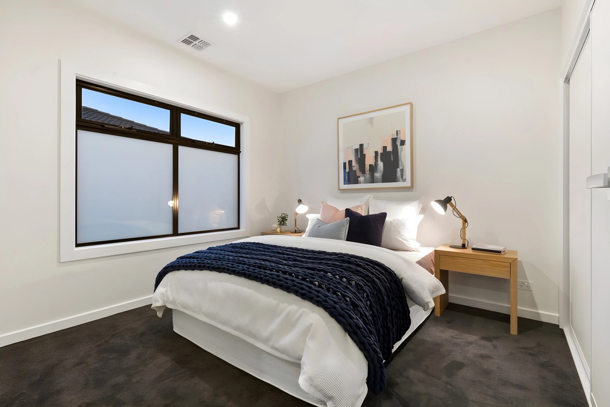 Bedroom in the Bentleigh East townhouses