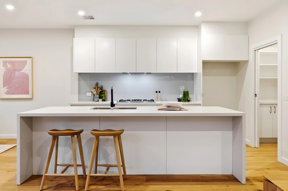 Kitchen in the Bentleigh East townhouses